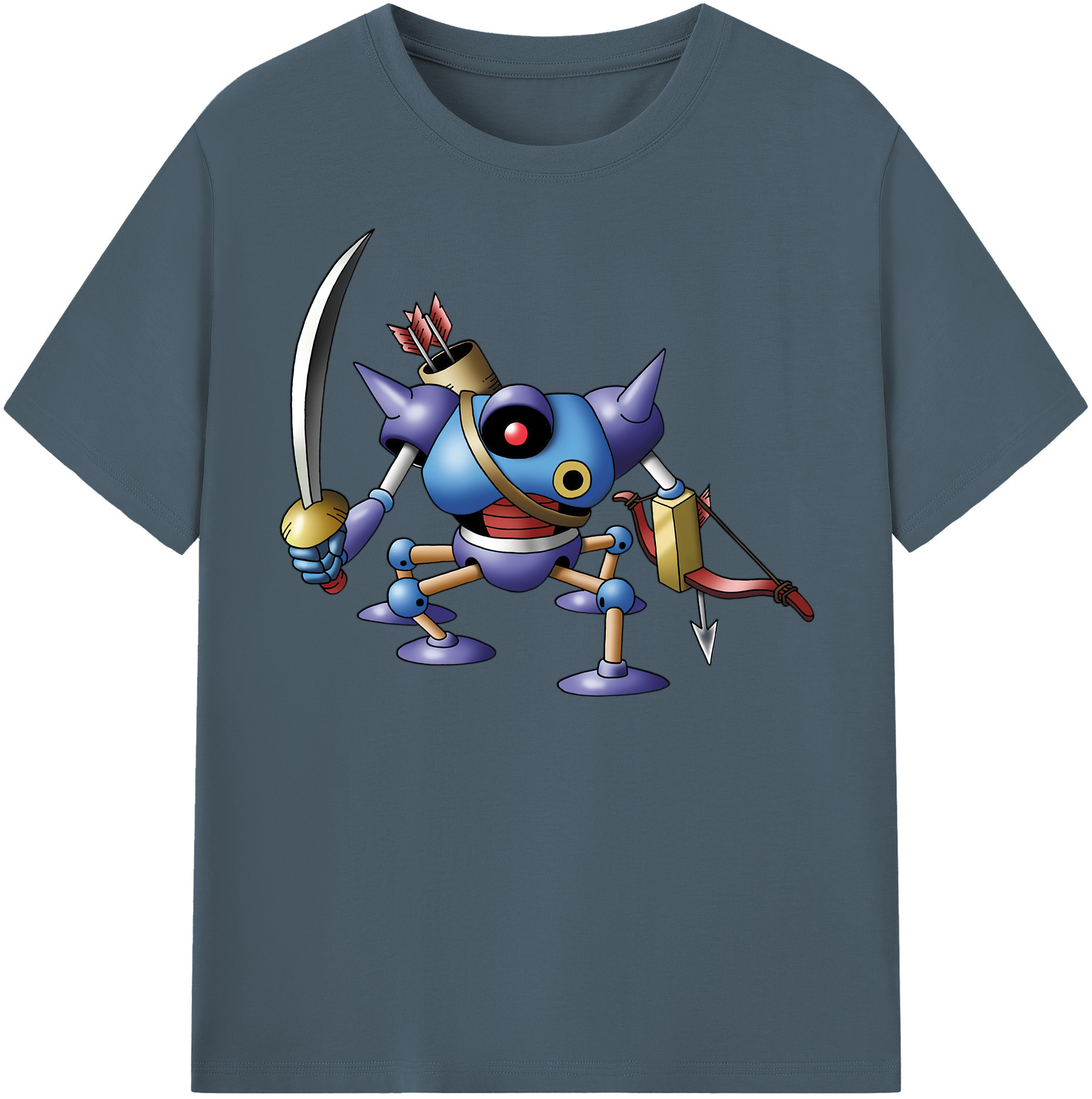 （画像用） ドラゴンクエスト Doragon Kuesuto Dragon Quest 綿100％半袖Tシャツ（フロントプリント）